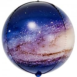 Шар К (24"/61 см) Сфера 3D, Млечный путь в космосе, 1 шт.