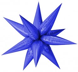 Шар (26"/66 см) Фигура, Звезда составная, Голубой, 1 шт.