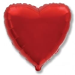 Шар (18"/46 см) Сердце, Красный, 1 шт.