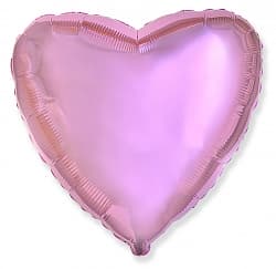 Шар (18"/46 см) Сердце, Светло-розовый, 1 шт.