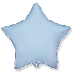 Шар (18"/46 см) Звезда, Голубой, 1 шт.