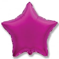 Шар (18"/46 см) Звезда, Пурпурный, 1 шт.