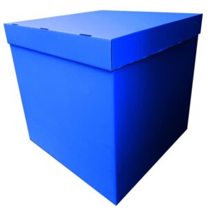 Коробка д/надутых шар 70х70х70см синяя