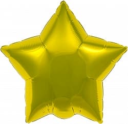 Шар (30"/76 см) Звезда, Золото, 1 шт. в упак.