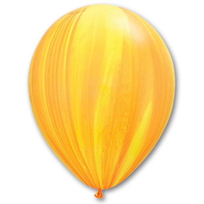 Воздушный шар Q (11"/28 см) Супер Агат Yellow Orange 1 упак., 5 шт