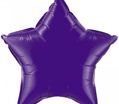 Шар (4"/10 см) Микро-звезда, Фиолетовый, 1 шт.