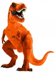 Шар (12''/30 см) Мини-фигура, Динозавр Ти-Рекс, Оранжевый, 1 шт.