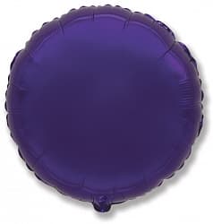 Шар (18"/46 см) Круг, Фиолетовый, 1 шт.