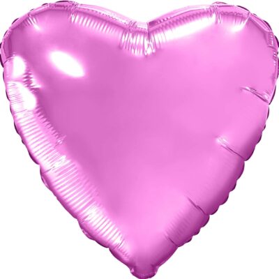 Шар (19"/48 см) Сердце, Розовый, 1 шт.