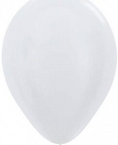 Шар (12''/30 см) Белый (405), перламутр, 50 шт.