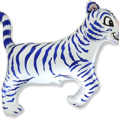 Шар (36"/91 см) Фигура, Тигр, Синий, 1 шт.