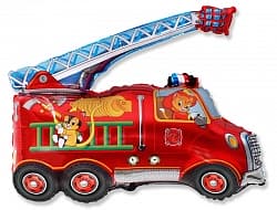 Шар (31"/79 см) Фигура, Пожарная машина, Красный, 1 шт.