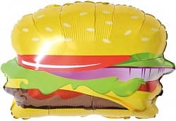 Шар (21"/53 см) Фигура, Гамбургер, 1 шт.