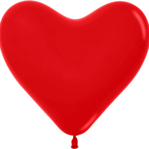Шар Сердце (12"/30 см) Красный (015), пастель, 100 шт.