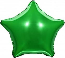 Шар (18"/46 см) Звезда, Зеленый, 1 шт.