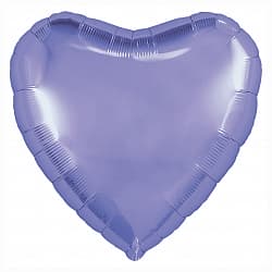 Шар (18''/46 см) Сердце, Пастельный фиолетовый, 1 шт.