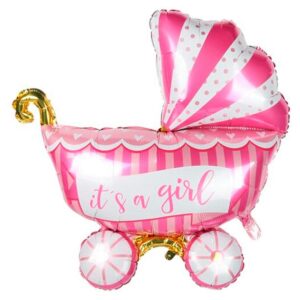 Фольгированный шар Это девочка Розовая коляска