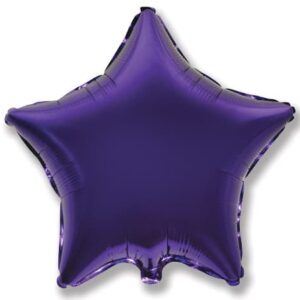 Фольгированный шар (32''/81 см) Звезда, Фиолетовый, 1 шт.