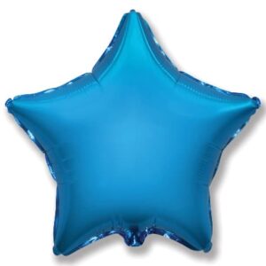Фольгированный шар (32''/81 см) Звезда, Синий, 1 шт.
