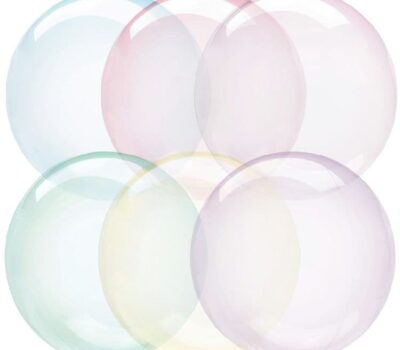 Шар К (18''/46 см) Сфера 3D, Deco Bubble, Ассорти, Кристалл, 1 шт.