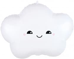 Шар (19"/48 см) Фигура, Счастливое облако, Белый, 1 шт.