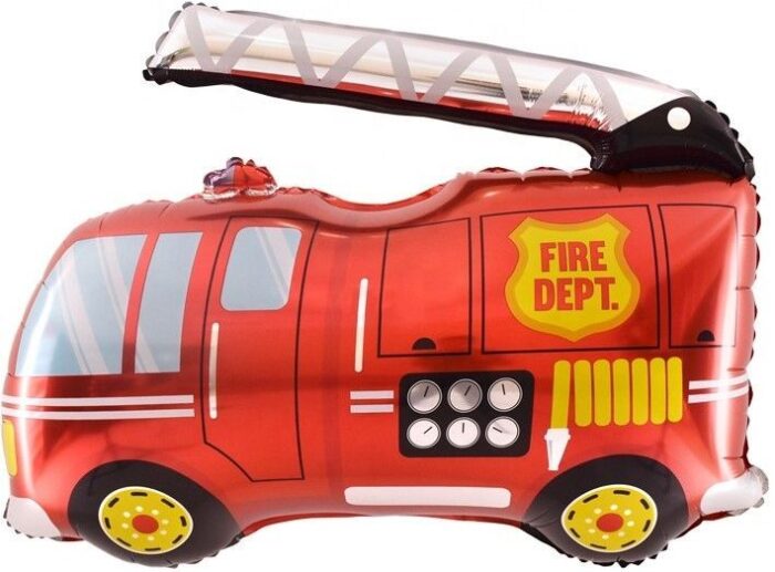 Шар (32"/81 см) Фигура, Пожарная машина, 1 шт.
