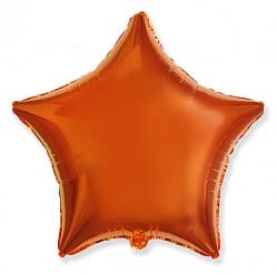 Воздушный шар Звезда (18''/46 см) Оранжевый, 1 шт.