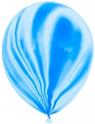 Шар Мрамор (12"/30 см) Голубой, агат, 50 шт.