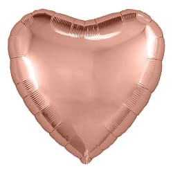 Шар (30''/76 см) Сердце, Розовое Золото, в упаковке 1 шт.