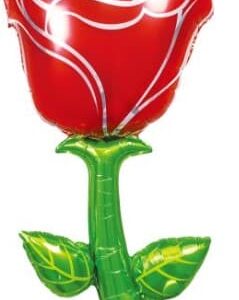 Шар (39''/99 см) Цветок, Роза, Красный, 1 шт.