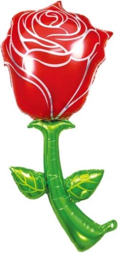 Шар (39''/99 см) Цветок, Роза, Красный, 1 шт.