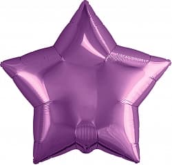 Шар (19''/48 см) Звезда, Фиолетовый, 1 шт.