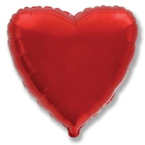 Воздушный шар без рисунка (4''/10 см) Микро-сердце, Красный, 1 шт.