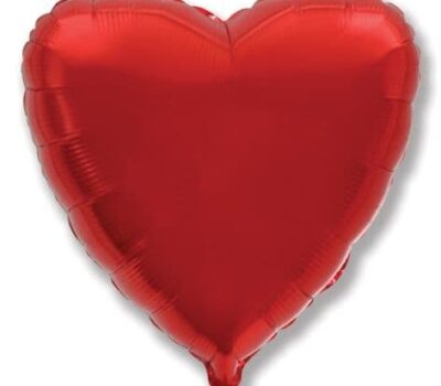 Воздушный шар без рисунка (4''/10 см) Микро-сердце, Красный, 1 шт.