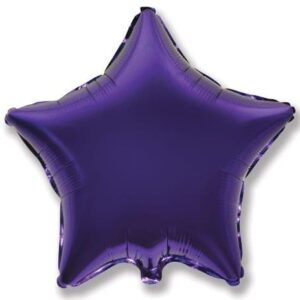 Воздушный шар без рисунка (4''/10 см) Микро-звезда, Фиолетовый, 1 шт.