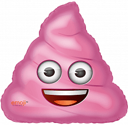 Шар (31"/79 см) Фигура, Мороженое Emoji, Розовый, 1 шт. в упак.