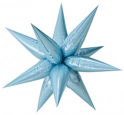 Шар (26''/66 см) Фигура, Звезда составная, Голубой, 1 шт. в упак.