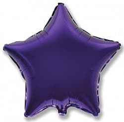Шар (18"/46 см) Звезда,Фиолетовый, 1 шт.