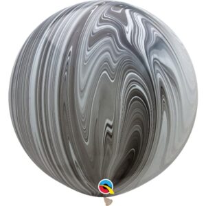 Воздушный шар Q (30"/76см) Супер Агат Black White, 1шт
