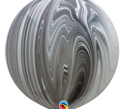 Воздушный шар Q (30"/76см) Супер Агат Black White, 1шт