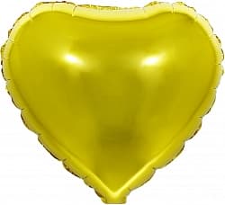 Шар с клапаном (10"/25 см) Мини-сердце, Золото, 1 шт.