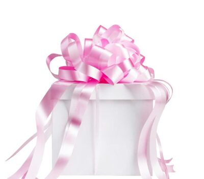 Подарочный Бант-шар Пастель "Комбо" Коралловый с нежно-розовым 1шт