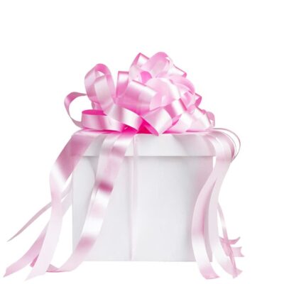 Подарочный Бант-шар Пастель "Комбо" Коралловый с нежно-розовым 1шт