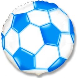 Шар (18''/46 см) Круг, Футбольный мяч, Синий, 1 шт.