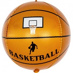 Шар К (24"/61 см) Сфера 3D, Баскетбольный мяч, Коричневый, 1 шт.