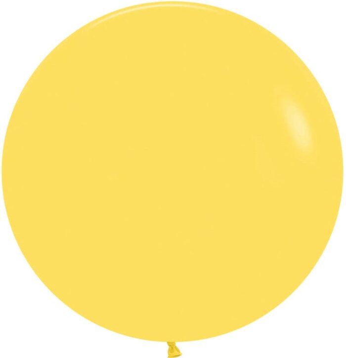 Шар (24''/61 см) Желтый (020), пастель, 3 шт.