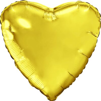 Шар (19"/48см) Сердце, Золото, 1 шт.