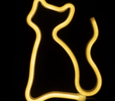 Световая фигура Котик, 17*23,5 см. Теплый белый, 1 шт.