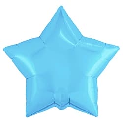 Шар (30"/76 см) Звезда, Холодно-голубой, 1 шт. в упак.
