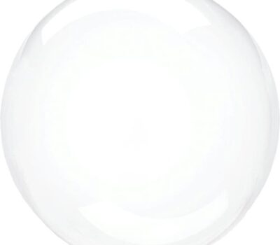 Шар (24''/61 см) Сфера 3D, Deco Bubble (синяя упаковка), Прозрачный, Кристалл, 10 шт. в упак.